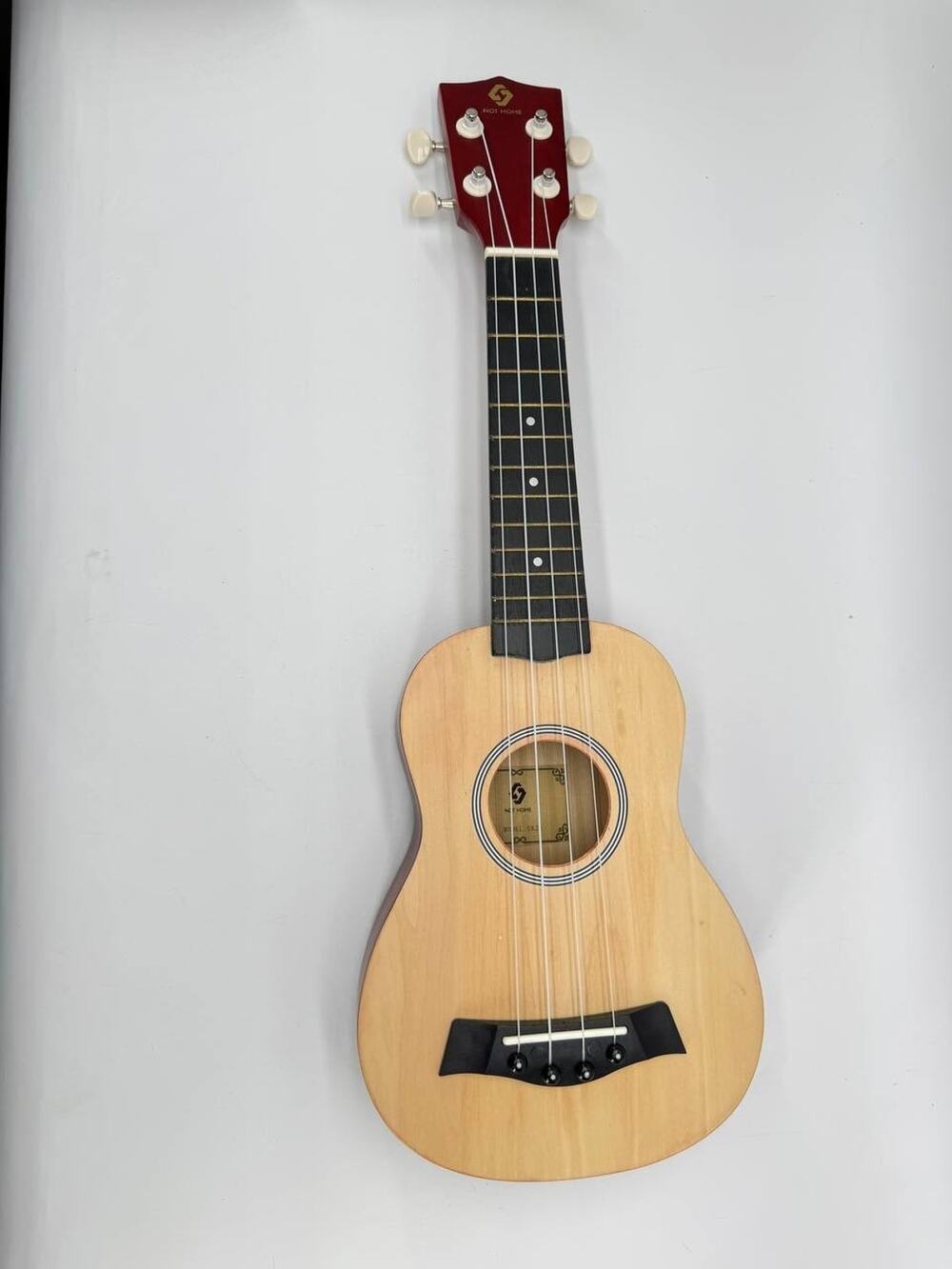 NOT HOME Acoustic Ukulele 4 String Natural Wood Finish With Black Gig Bag